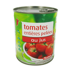 tomates entieres pelees au jus pouce 476g