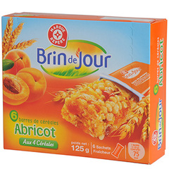 Barres cereales Brin de Jour Abricot x6 125g