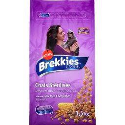 Brekkies excel, Croquettes pour chats sterilises, le paquet de 1,5kg
