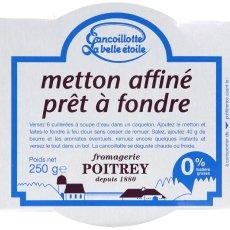 Metton affine pret a fondre au lait pasteurise POITREY, 0%MG, 250g