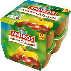 Dessert fruitier Andros Pomme chataigne 8x100g