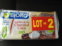 BJORG Galettes Chocolat Coco 2 x 90g
