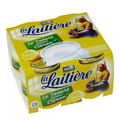 Yaourts au lait entier saveur citron LA LAITIERE, 4x125g