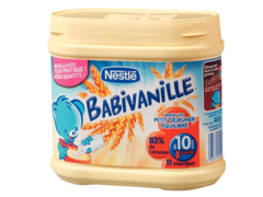 Babivanille - Petit dejeuner instantane vanille Cereales en poudre. Des 10 mois.