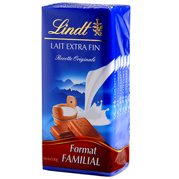 Chocolat au lait Lindt Recette originale 6x100g