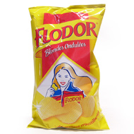 Chips blondes ondulees