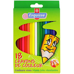 Crayons de couleur Esquisse x18