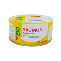 saumon bio au naturel auchan 100g