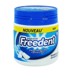 Freedent, Chewing-gums menthe givrée sans sucres, la boîte de 84 g
