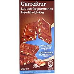 Chocolat au lait brisures d'amandes caramélisées Carrefour