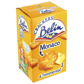 Crackers a l'emmental gratine Monaco BELIN, 50g