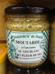 Moutarde à l'ancienne au vin blanc et fleur de sel, MOUTARDERIE DU MOULIN, 200g
