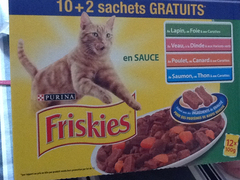 Friskies en sauce viande poisson pour chat 10x100g
