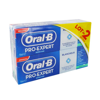 Oral b dentifrice pro expert blancheur 2x75ml
