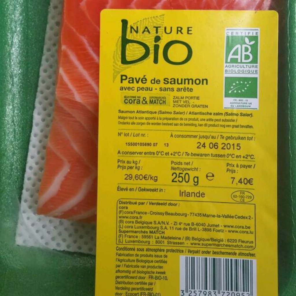 Cora Nature Bio pavé de saumon 2 x 125 g
