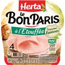 Herta Le Bon Paris - Jambon cuit à l'étouffée tranches épaisses la barquette de 4 tranches - 200 g