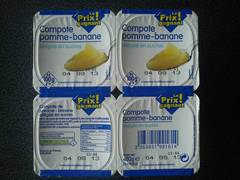 Compote pomme banane, 4x100g