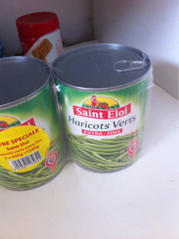 Saint Eloi Haricots verts extra-fins le lot de 3 boites de 440 gr