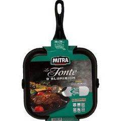 Domedia, Grill fonte d'alu, tous feux compatible induction, anti-adhesif, 26x26cm, le grill