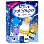 Céréales bébé dès 4/6 mois, vanille Nestlé P'tit Souper
