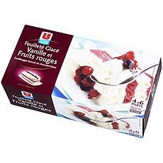 Feuillete glace vanille fruits rouges U, 650ml