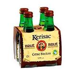 Cidre IGP Breton brut tradition KERISAC, 5°,pack de 4 bouteilles de 25cl