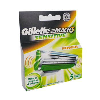 Lames mach 3 power sensitive Gillette x5