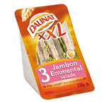 Daunat sandwich XXL jambon emmental x3 -320g