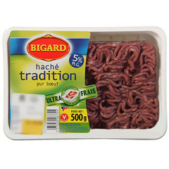 Viande Bigard hachee tradition Ultra frais 5%mg 500g