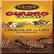 Cémoi, Chocolat au lait Quadro Crousti au praliné, la tablette de 100 g