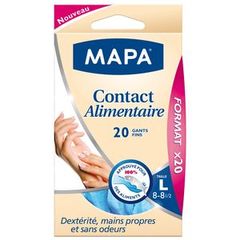 Mapa gants contact alimentaire x20 taille L