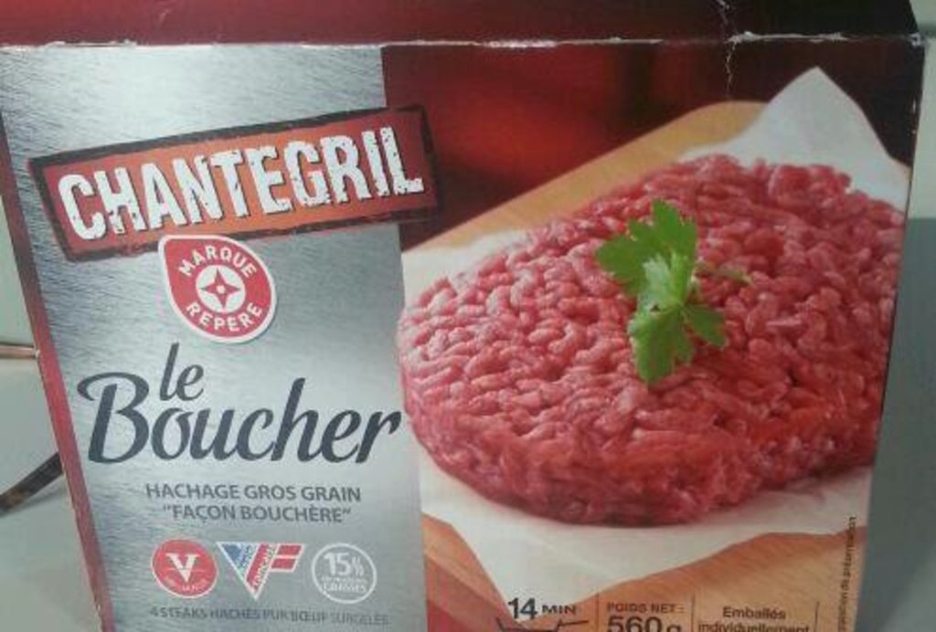 Steak haché Chantegril Le Boucher 15%mg x4 560g