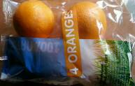 Oranges navelate bio, calibre 6, catégorie 2, Espagne, sachet 4 fruits