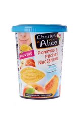 Charles & Alice, Specialite pommes, peches & nectarines allegee en sucres, le pot de 535 g
