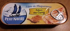 Filets de maquereaux relevé au curry PETIT NAVIRE 110g