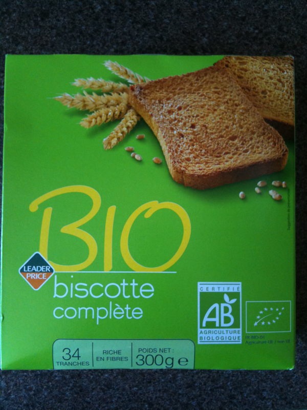Biscotte complète, Bio 300g