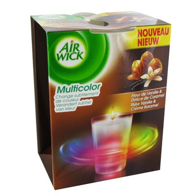 Air wick bougie multicolor vanille et caramel