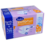 Auchan Baby change confort + family pack 4-9kg x96 taille 3