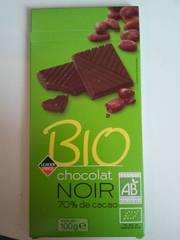 Chocolat noir, 70% cacao, Bio 100g