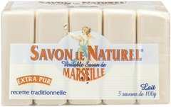 Savon le Naturel - Savon Solide - Lait - 5 x 100 g