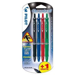 Stylos bille acroball couleurs assorties