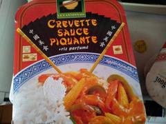 Le Cantonnais Crevettes sauce piquante et riz asiatique la barquette de 300 g