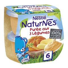 Nestle naturnes aux 3 legumes 2x200g des 6 mois