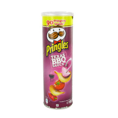 Pringles Texas bbq sauce, snack salé au goût sauce barbecue texan La boîte de 90 - 165g