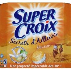 Lessive en tablettes Super Croix parfum fleurs d'oranger du Maroc et lait d'amande douces, 36 doses
