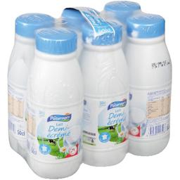 Paturages, Le lait, lait sterilise UHT demi-ecreme, le pack de 6x 50 cl soit 3 l