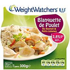 Weight Watchers, Blanquette de poulet, riz basmati & petits legumes, 9pp, la barquette de 300g