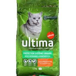 Ultima, Croquette poulet/riz pour chat, protection systeme urinaire, le sac de 1,5kg