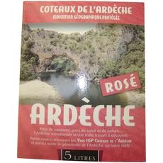 Vin rosé de pays des Côteaux d'Ardeche LES VINS DU GRAND JARDIN, 12°, 5l