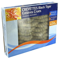 Black Tiger crevettes crues boite x16/20 -400g